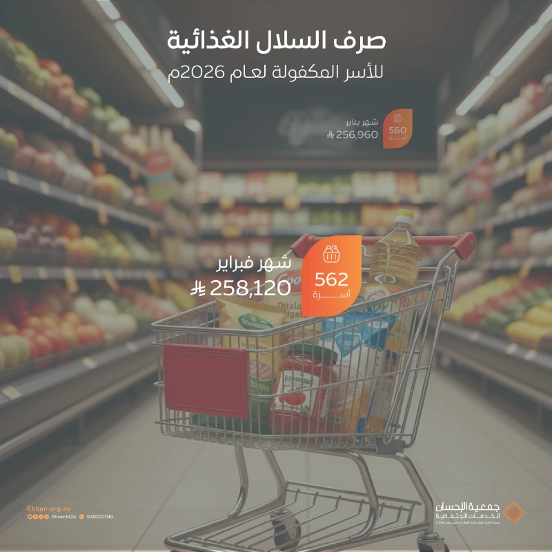 صرف السلال الغذائية لـ 562 أسرة